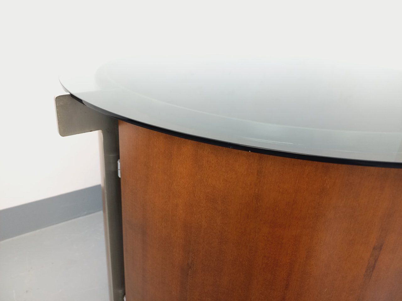 Round Coffee Table With Swivel Bar By Eugenio Gerli For Tecno In Teak photo buy