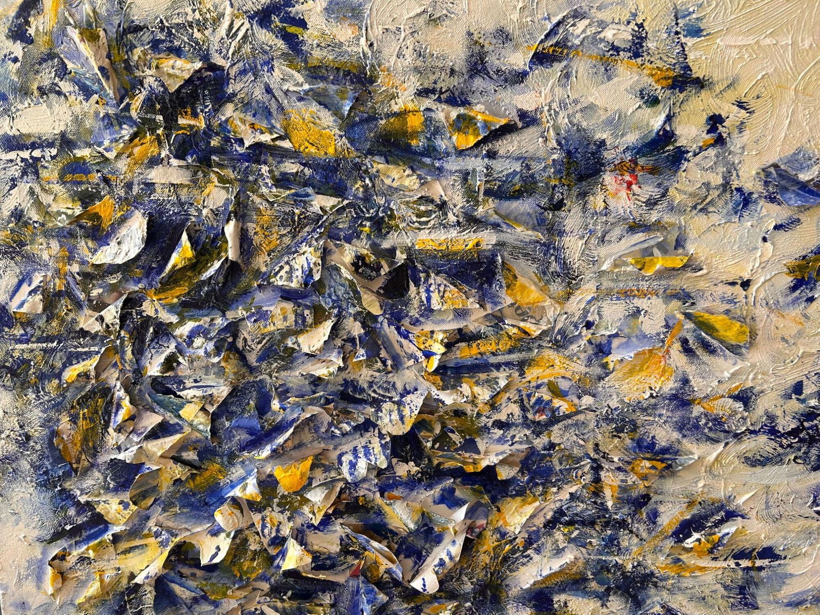 Jeanfilip   Large Acrylic, Collage On Canvas   Le Vol De Papillons   Signed 2012 photo for sale