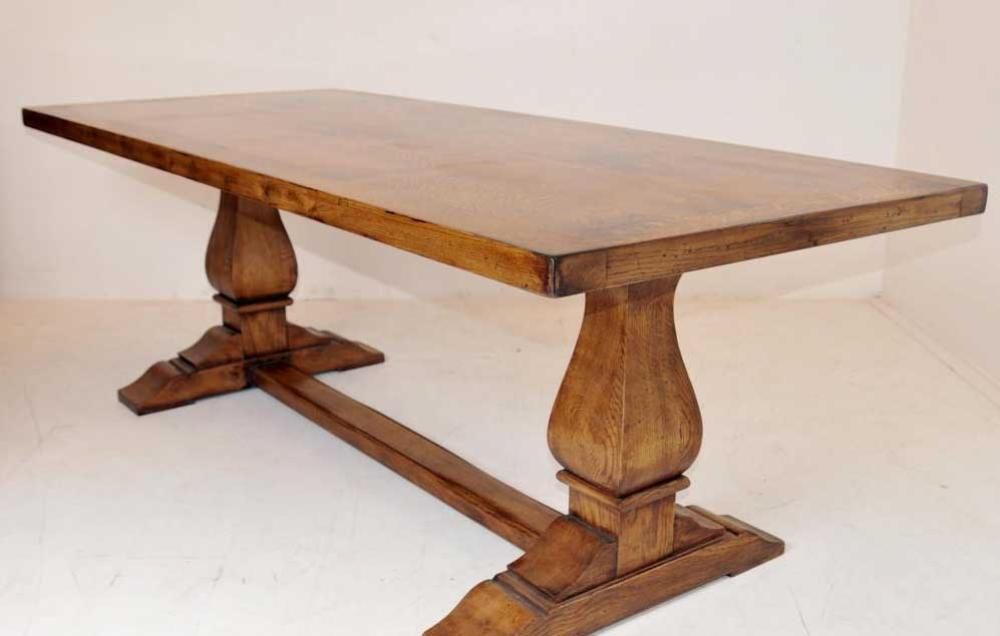 Oak Refectory Table Trestle Tables   English Farmhouse photo Furniture