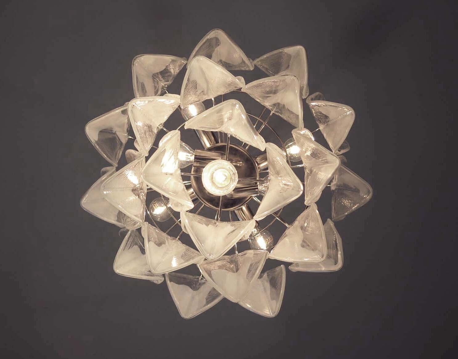 photo furniture Italian Vintage Murano Chandelier   Mazzega   23 "Rondini" Glass