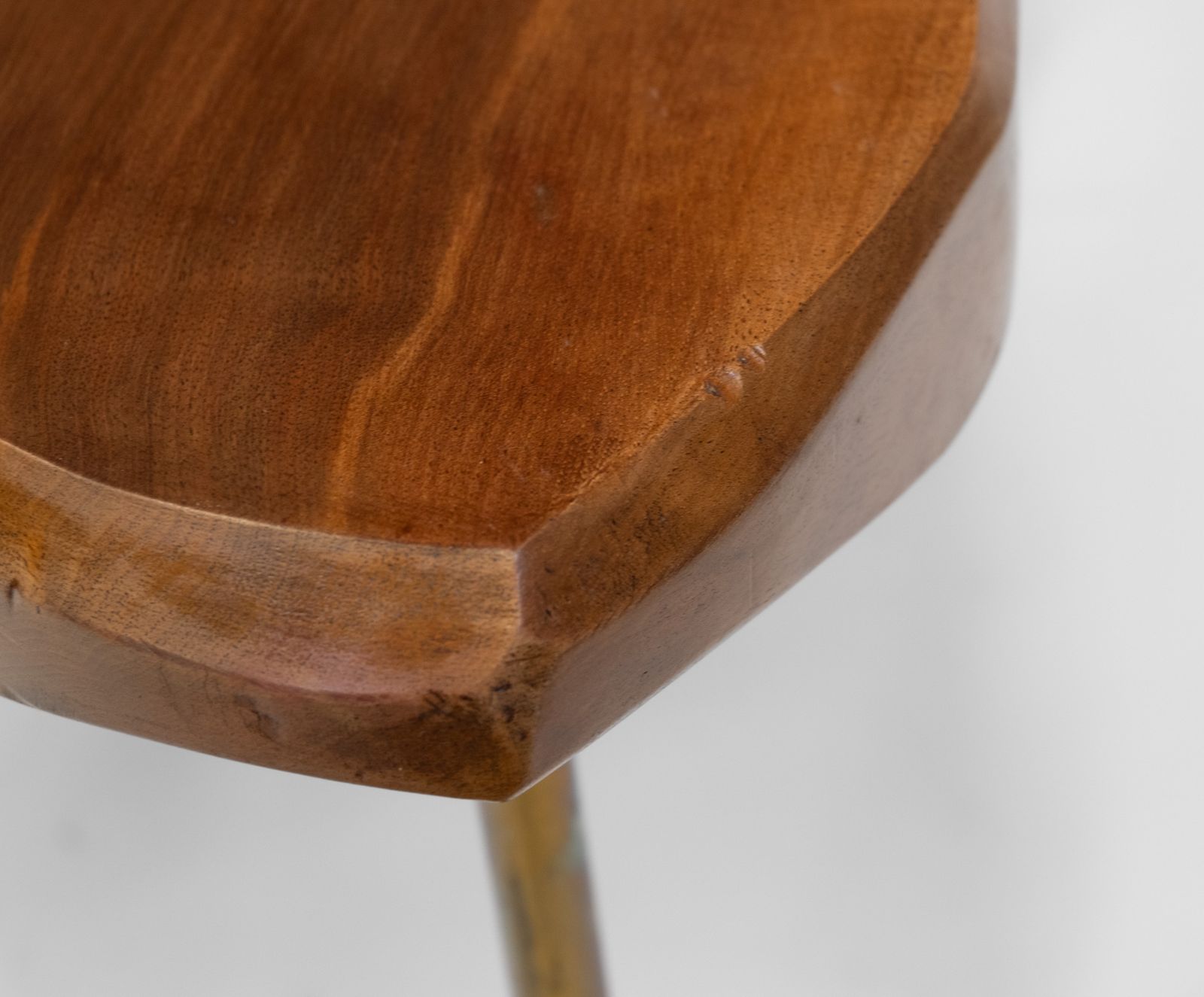 Carl Auböck Manner Walnut & Brass Organic Form Coffee Table 1950 photo buy