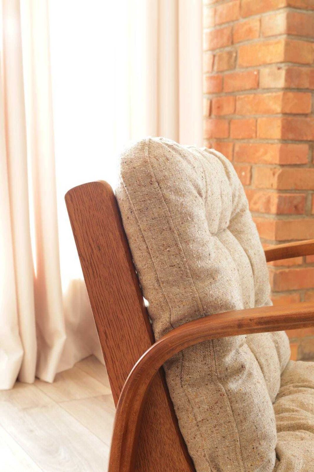 Lounge Chair By Czechoslovakian Duet Designer K.Kozelka & A.Kropacek, 1940s, Bentwood, Natural Recycling Upholstery, Full Refurbished photo vintage