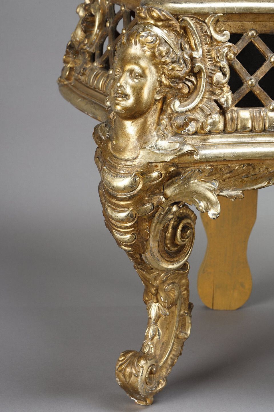 7456.0 Louis XV Style Carved And Gilt Wood Planter photo