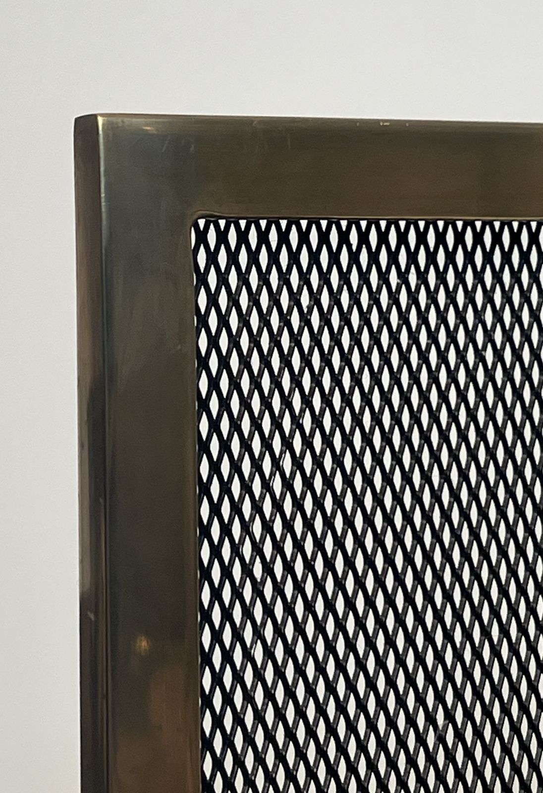 Brass And Mesh Fire Screen, 1970s photo 980.0