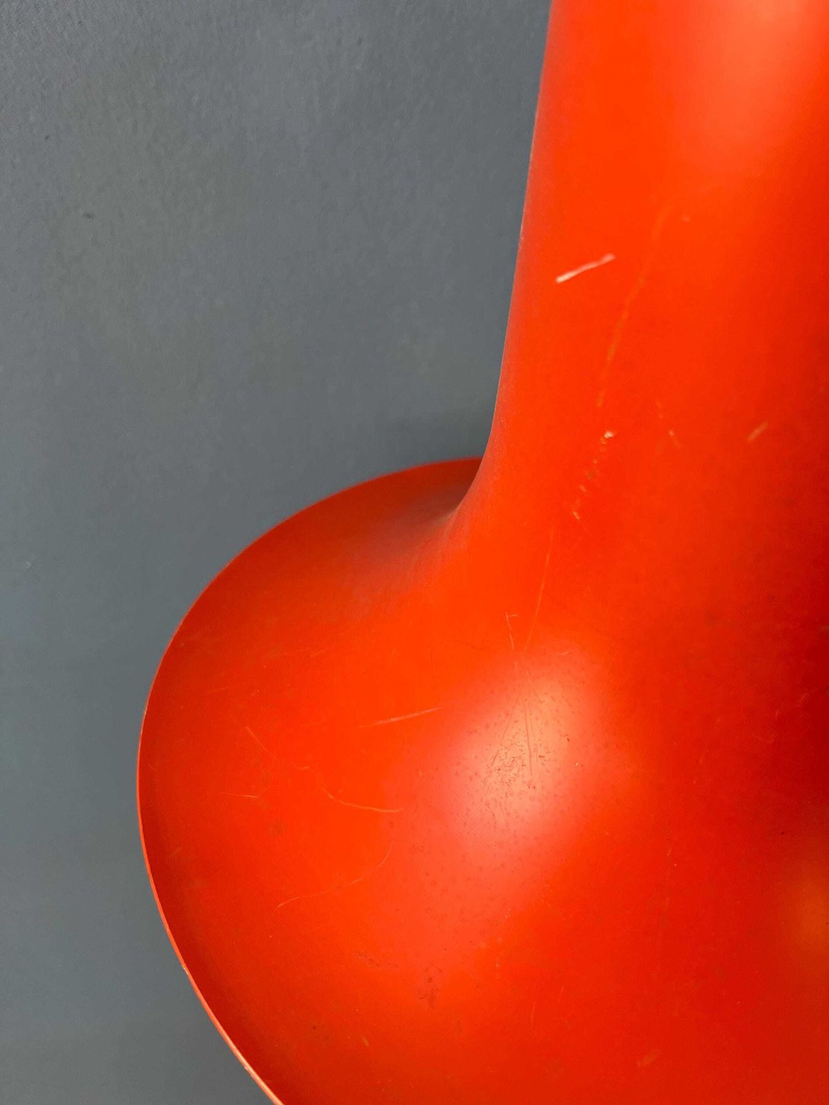 photo for sale Vintage Oranje Raak Kegelvormige Hanglamp