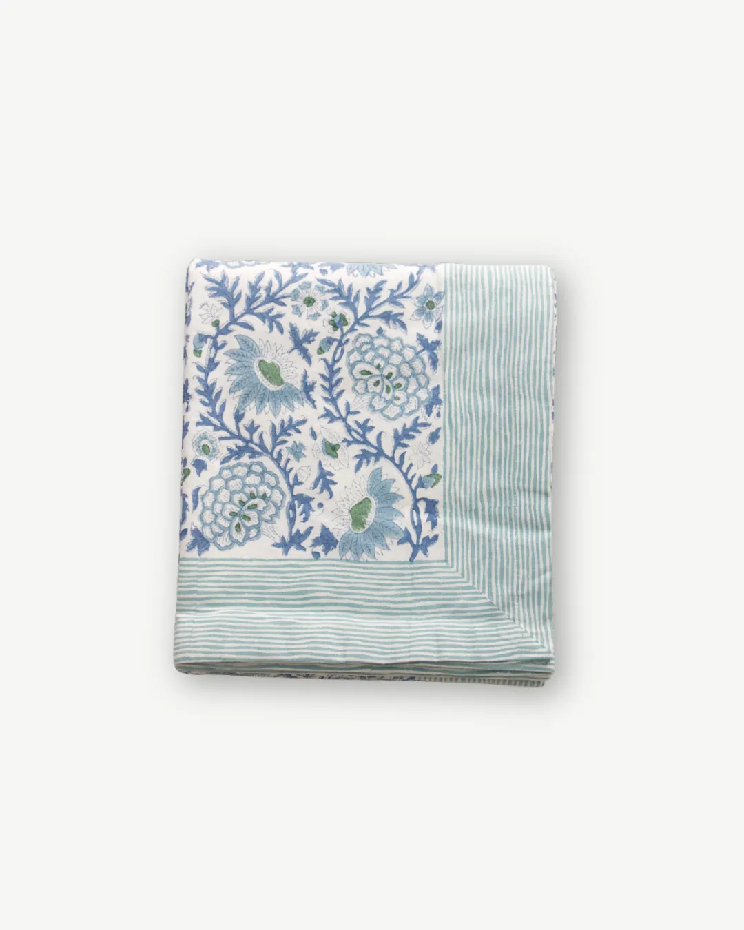 Paisley Hand Blocked Tablecloth | Blue And White