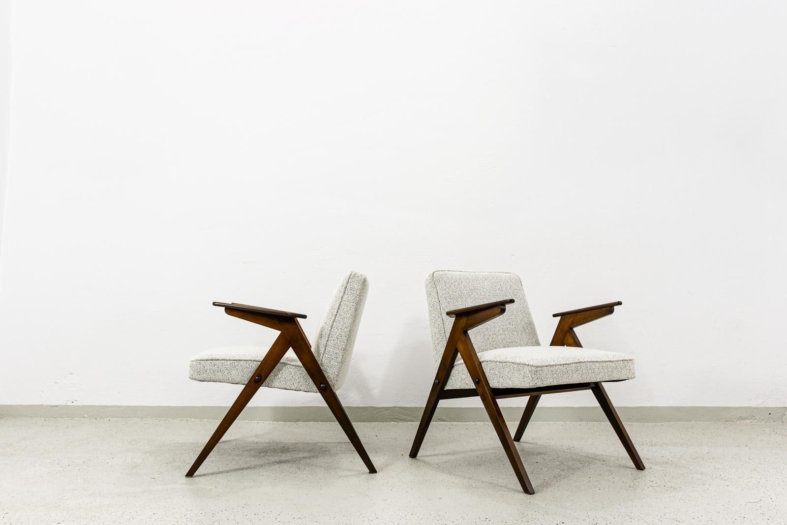 photo for sale Mid Century Modern Armchairs "Bunny" ,Poland, 1960s, Set Of 2