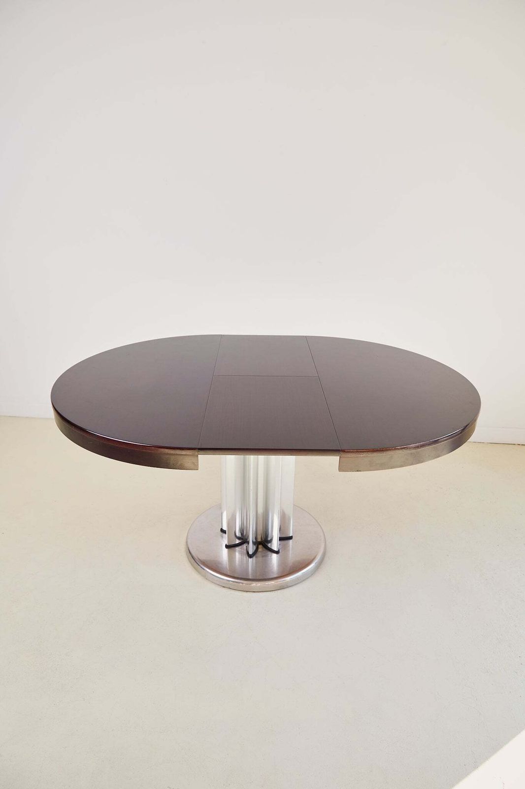 Extendable Chrome Base Dining Table In The Mannor Of Willy Rizzo photo furniture