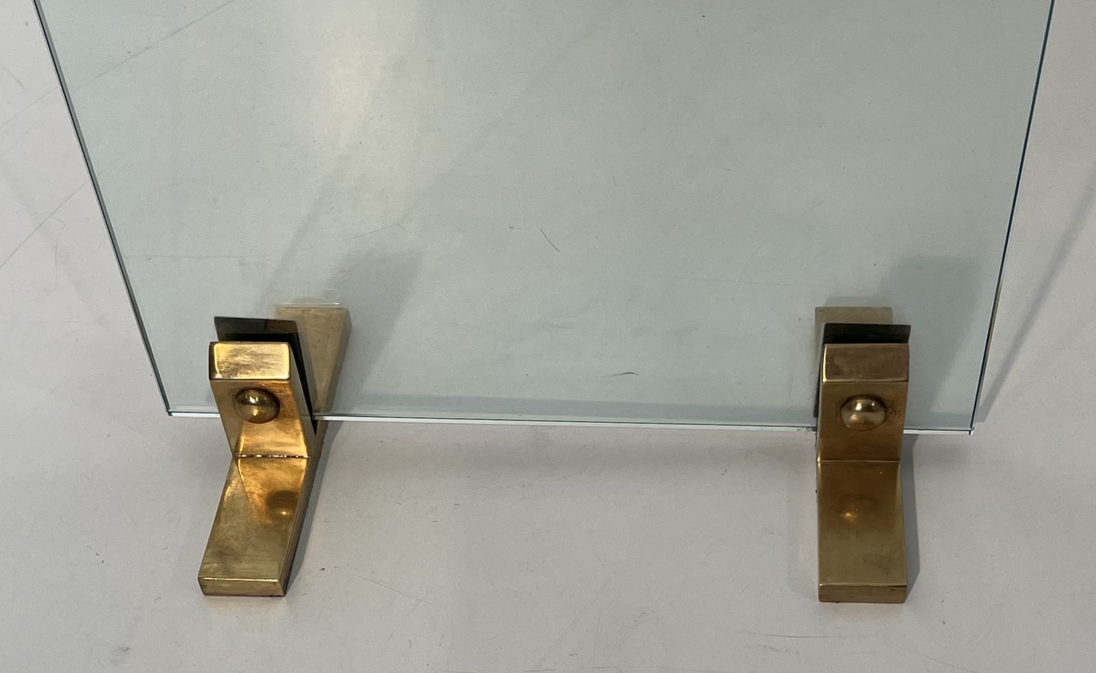 Glass And Brass Designer Fire Kit photo vinterior