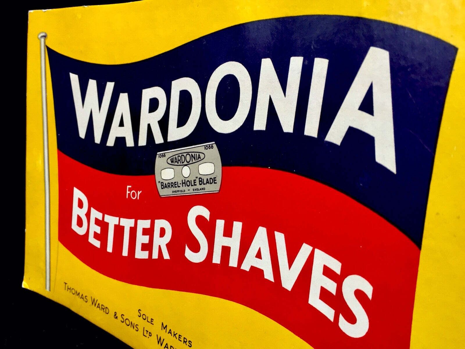 Antique Advertising   Shop Display Promotional Showcard Thomas Ward & Son Razors photo Art