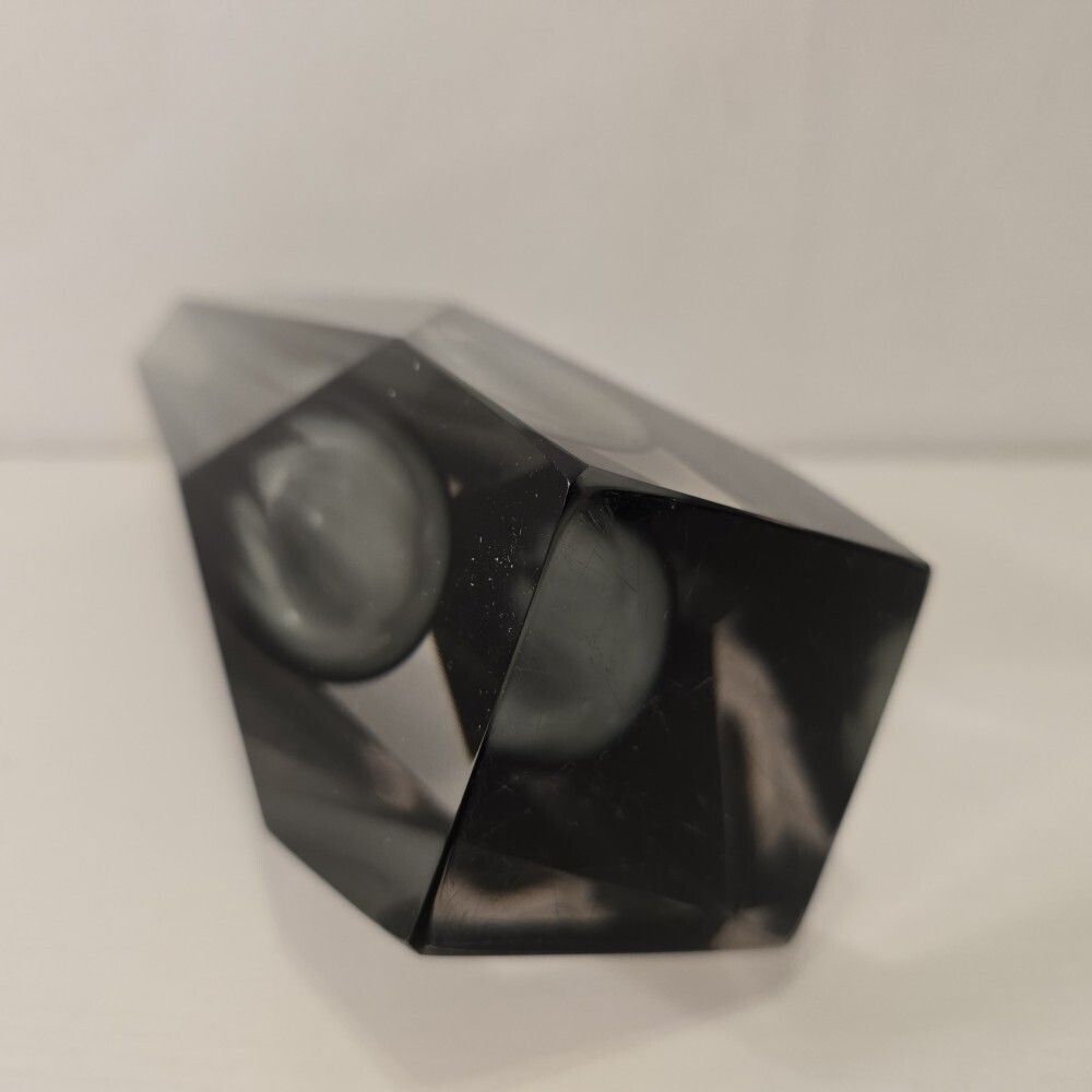 1960s Flavio Poli Murano Sommerso Facetted Vase photo furniture