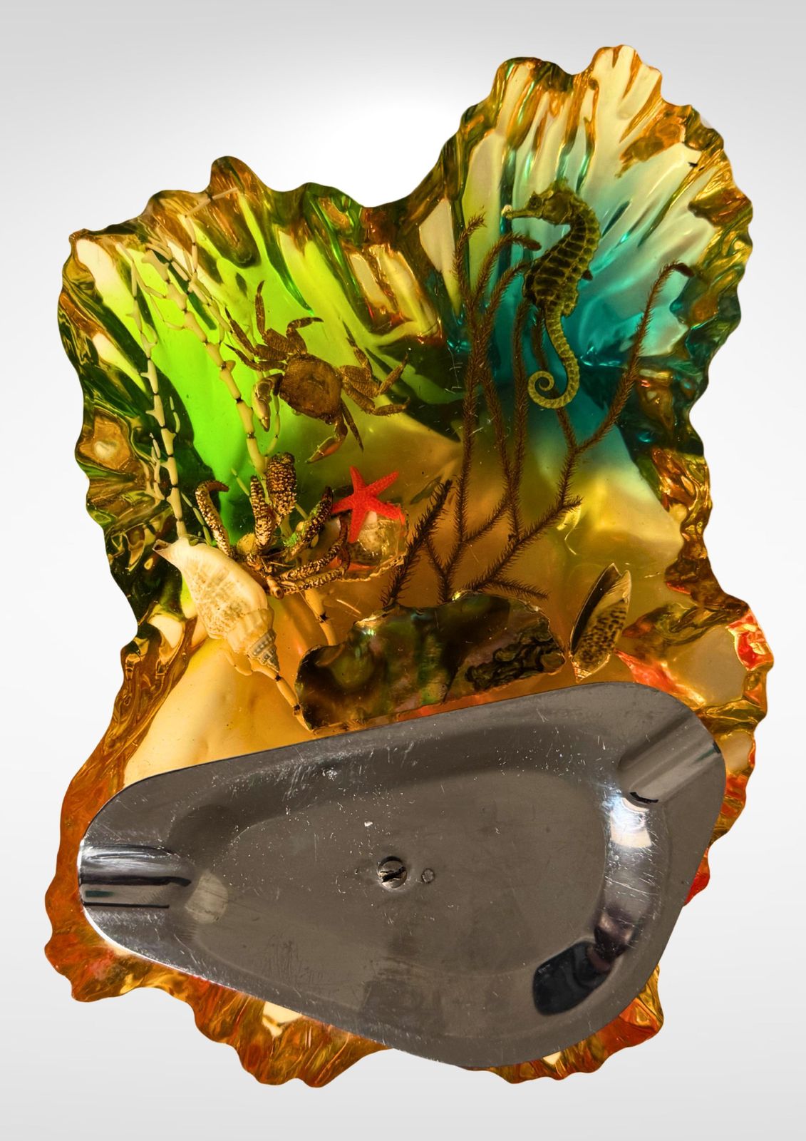 1970s French Lucite Aquarium Ashtray photo for sale