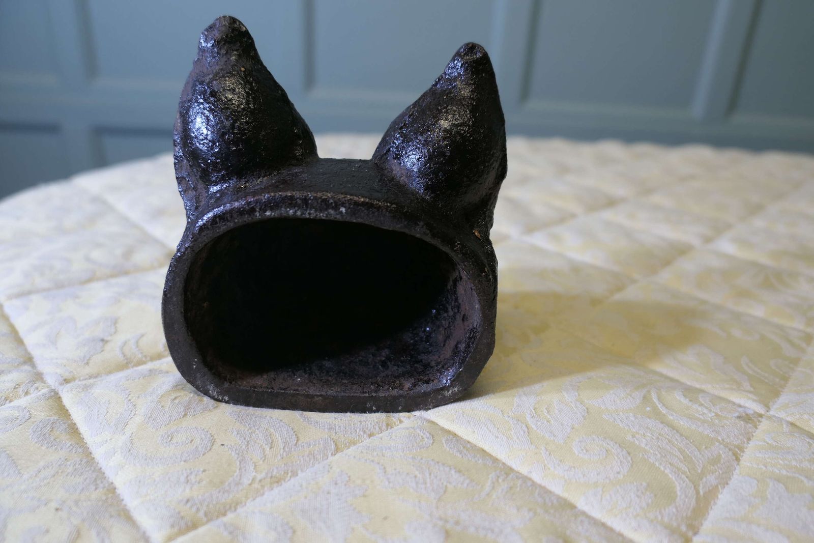 Fox Head Doorstop, Cast Iron Door Stop photo vinterior