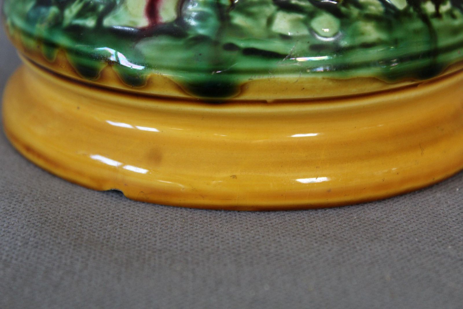 Large And Tall Antique French, Mid To Late 19th Century, Majolica Ceramic Jug, Water Pitcher, Collectible, Victorian, Harvest And Feast photo 82.0