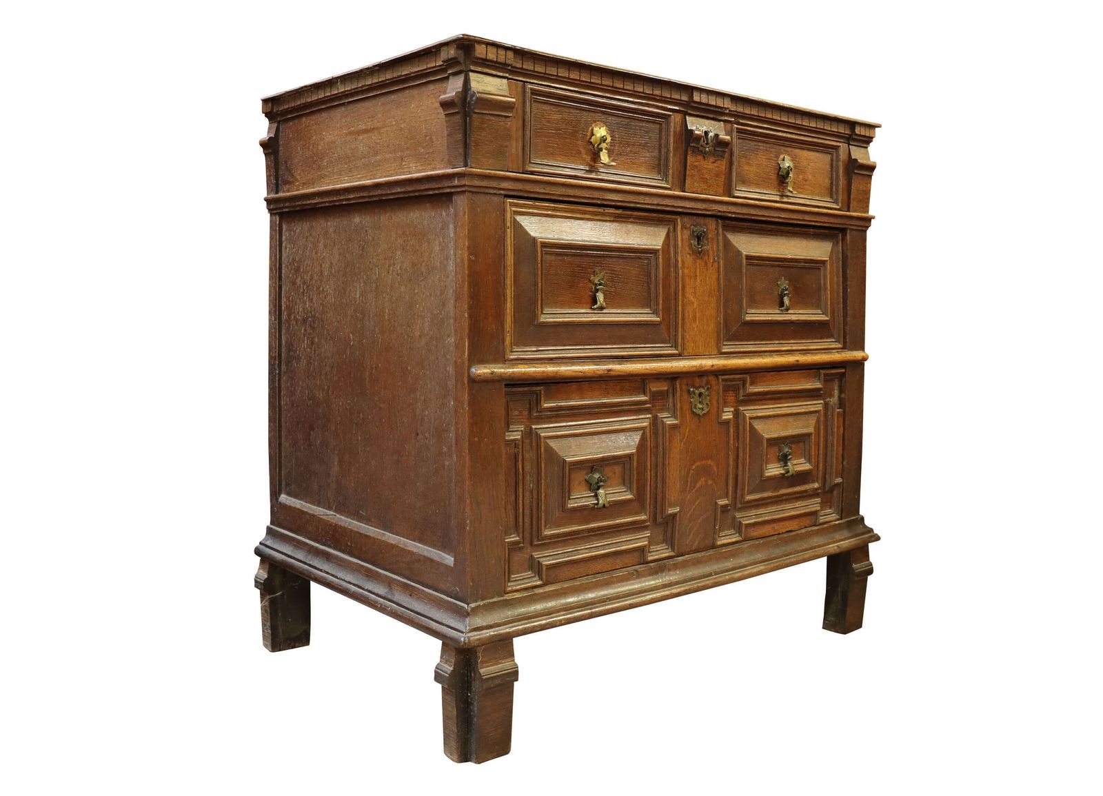 Charles II Oak 2 Part Chest, 1600s photo Furniture