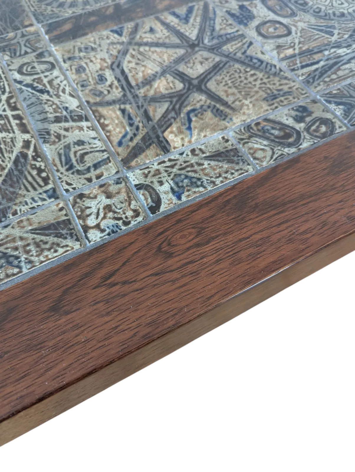 Danish Rosewood Coffee Table By Severin Hansen, With Royal Copenhagen Tiles 1960s photo Furniture