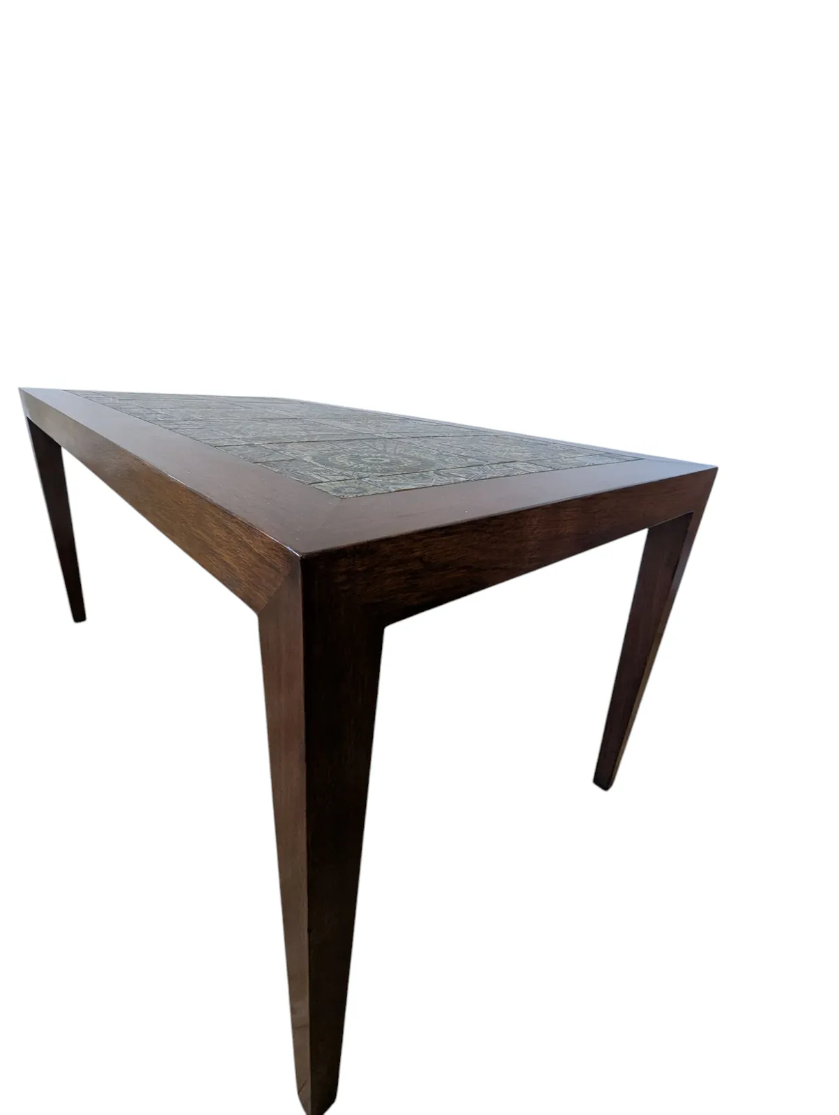 Danish Rosewood Coffee Table By Severin Hansen, With Royal Copenhagen Tiles 1960s photo vinterior