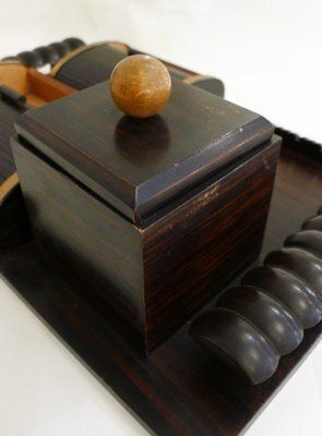 Art Deco Desk Set In Wood, 1930s photo buy