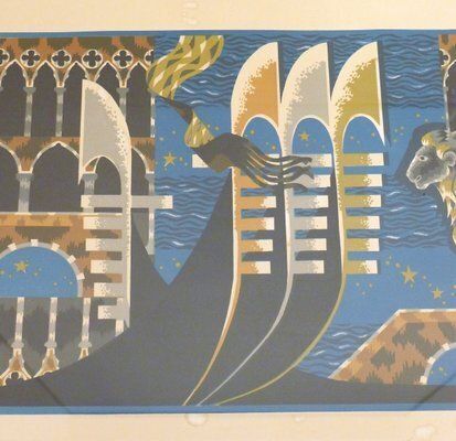 photo vintage Jean Picart Le Doux, Venezia, 1960s, Large Lithograph