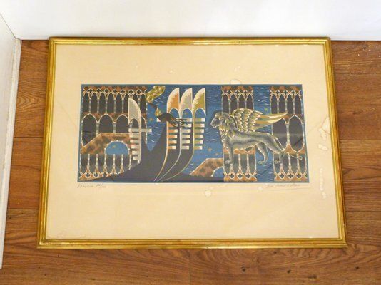 Jean Picart Le Doux, Venezia, 1960s, Large Lithograph