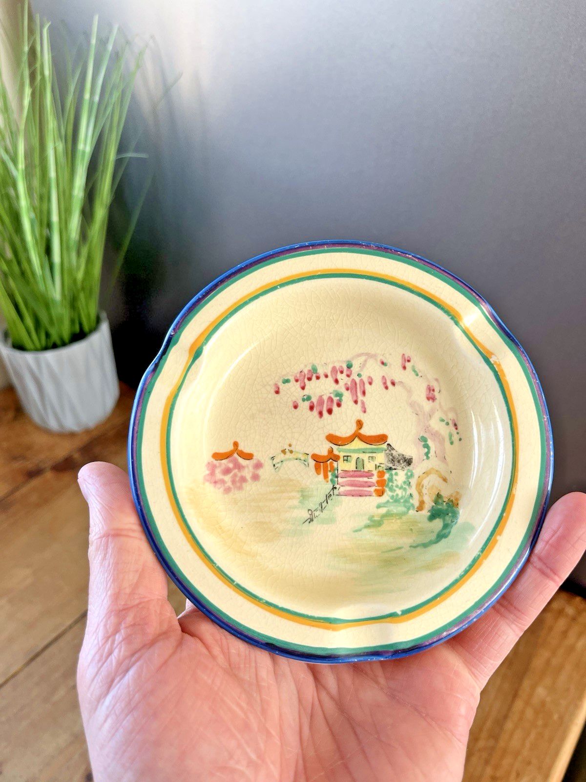 Art Deco 1928 Wilkinson Honeyglaze San Toy Ashtray Dolly Cliff Sister Of Clarice photo Home Decor