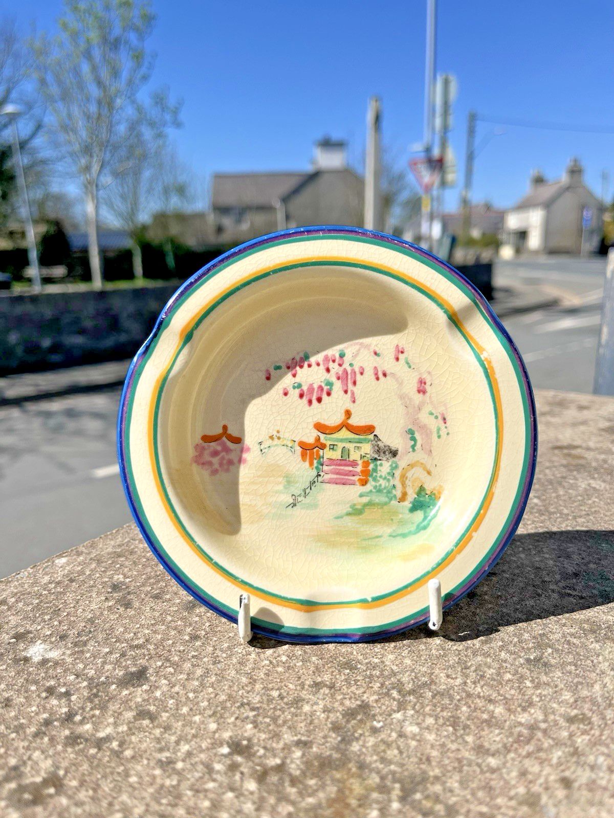 Art Deco 1928 Wilkinson Honeyglaze San Toy Ashtray Dolly Cliff Sister Of Clarice photo vinterior