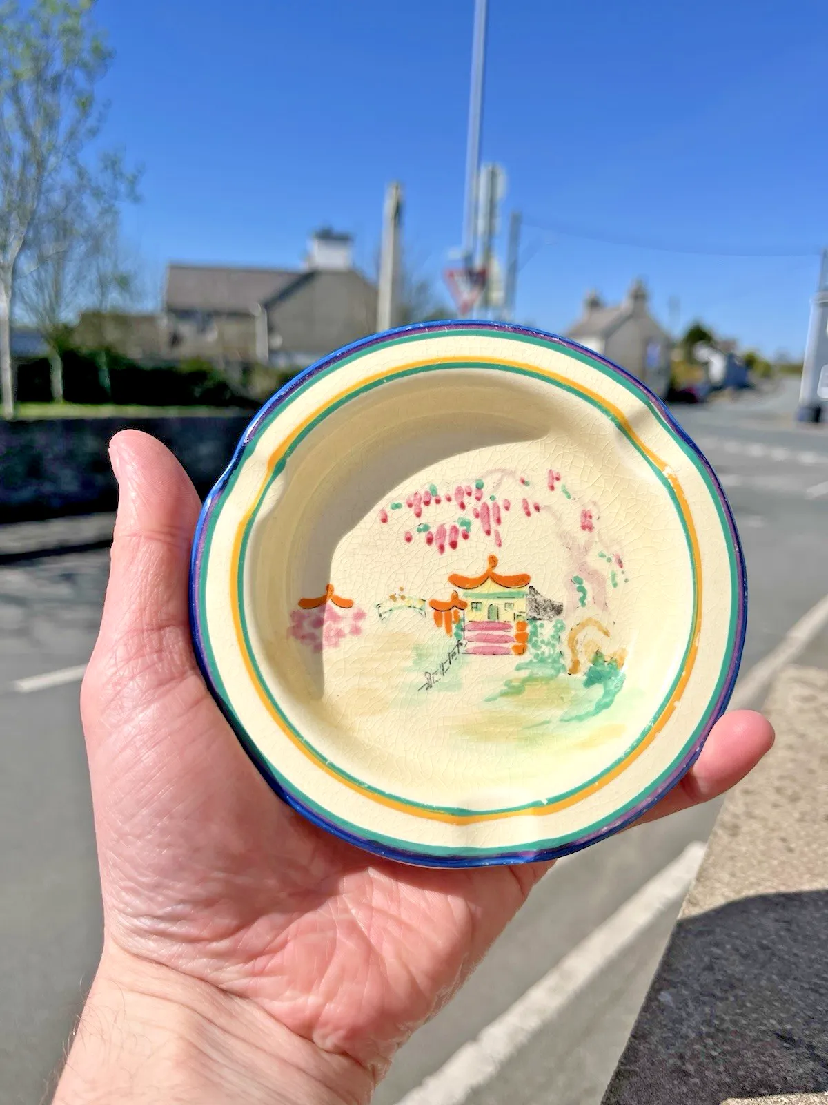 Art Deco 1928 Wilkinson Honeyglaze San Toy Ashtray Dolly Cliff Sister Of Clarice photo buy