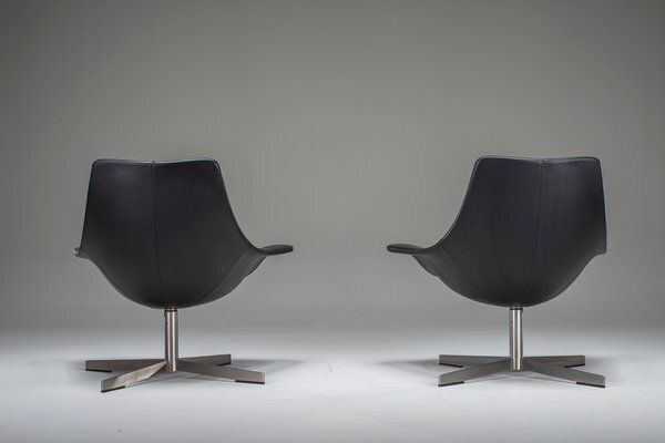 Set Of Leather Armchairs By Rodolfo Dordoni For Matteo Grassi, 1990s photo buy