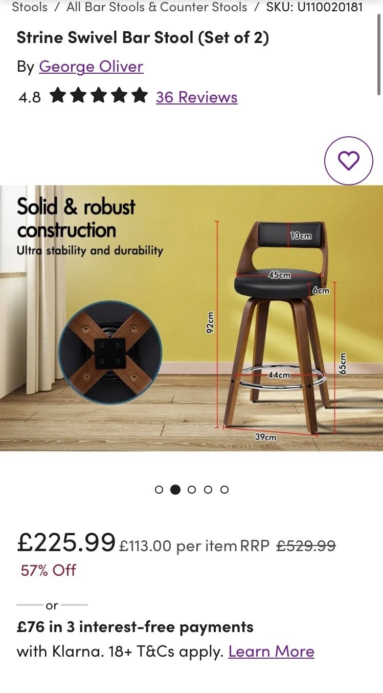 Wayfair Bar Stools photo for sale