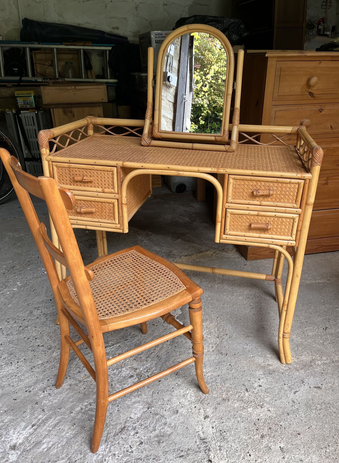 “Angraves” Rattan/Cane Bedroom Set