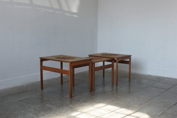Teak Side Tables By Trioh, 1960s, Set Of 3 photo furniture