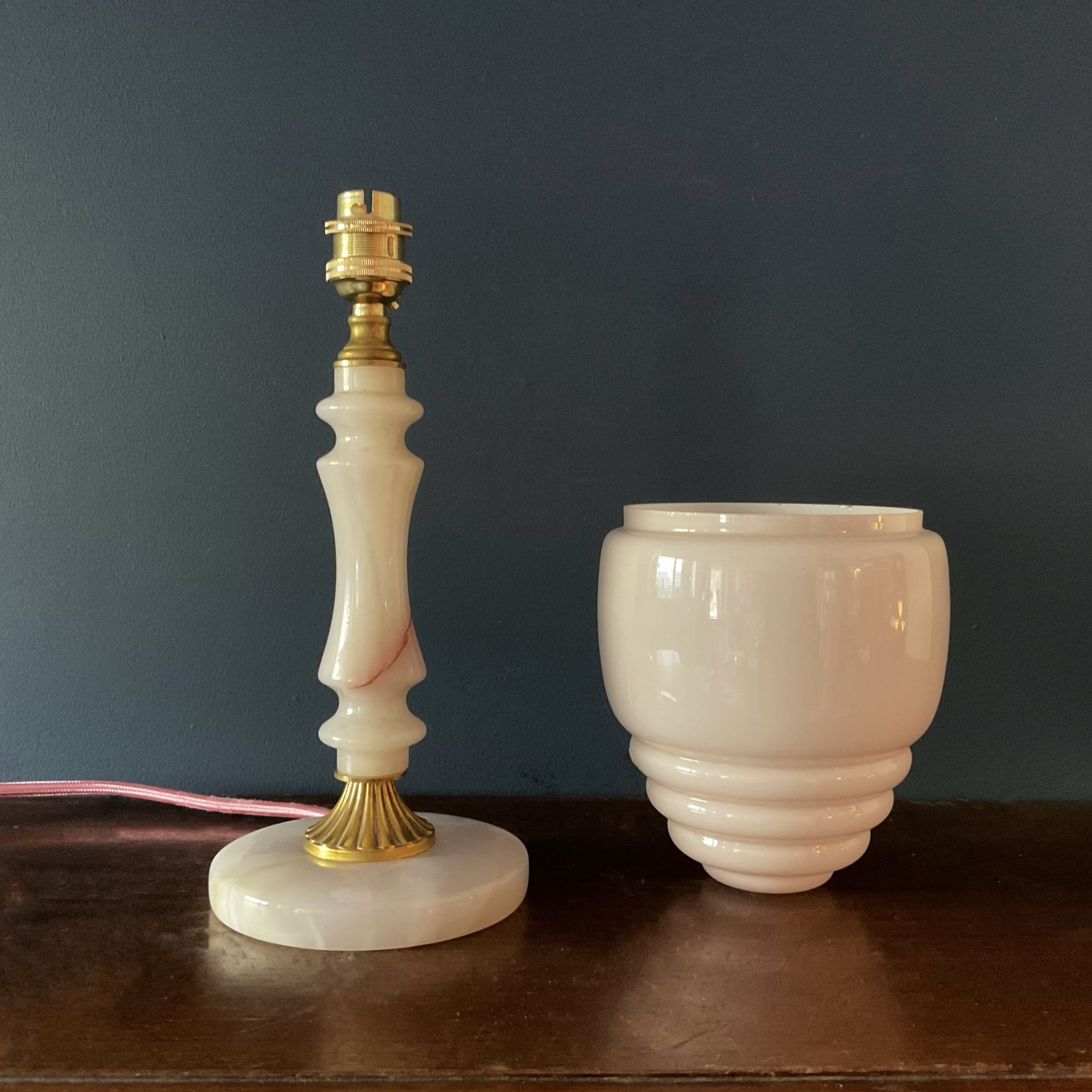 Lighting A Sweet Pink Art Deco Table Lamp photo