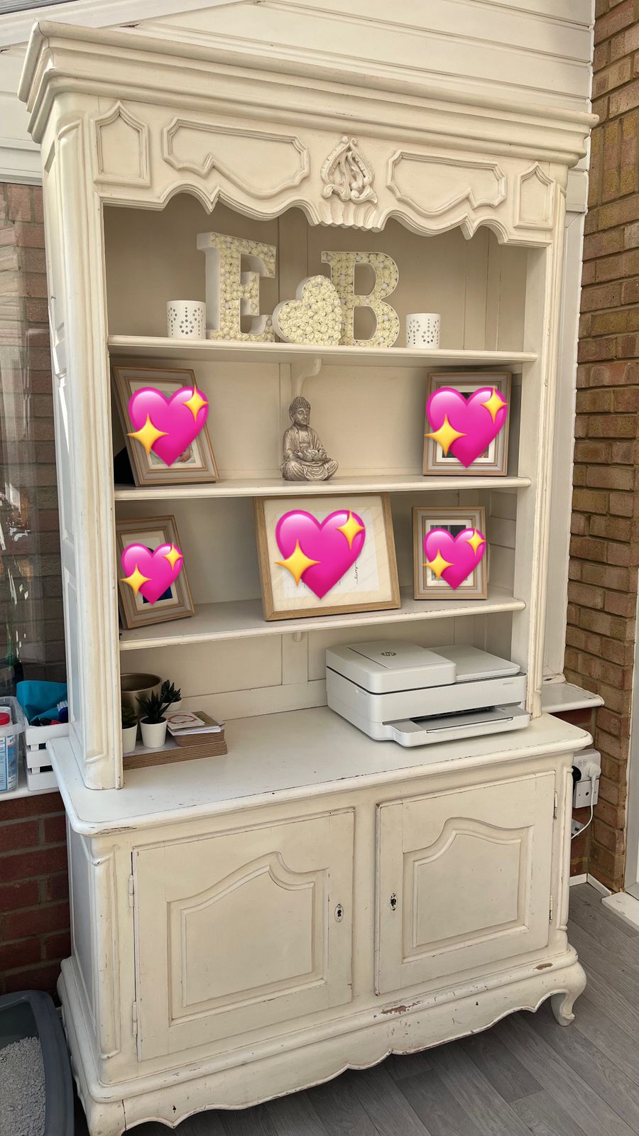 Vintage French Style Display Cabinet / Dresser  – Solid Wood