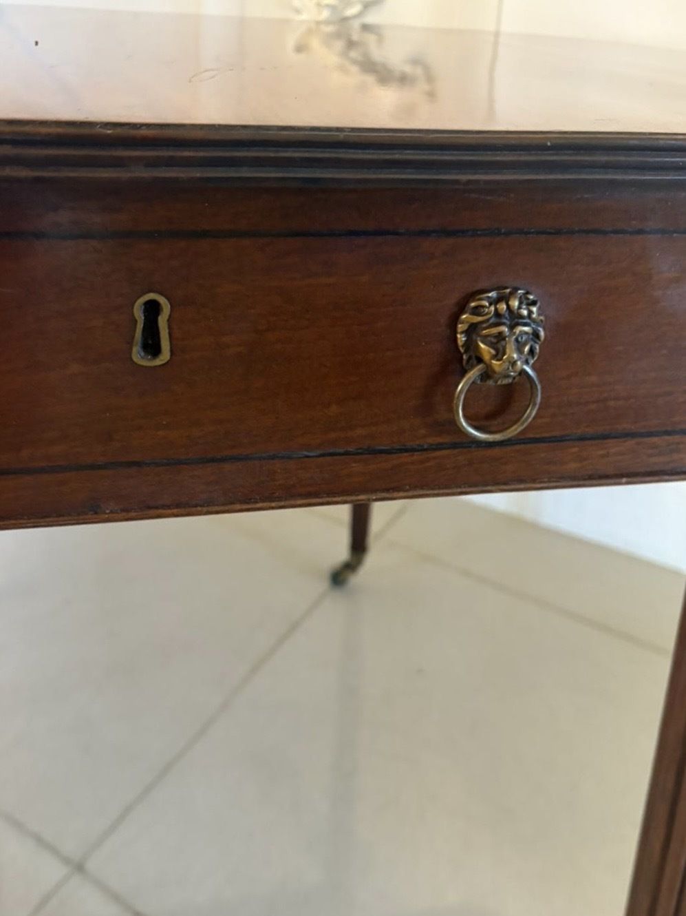 Antique 19th Century Quality Figured Mahogany Pembroke Table photo vintage