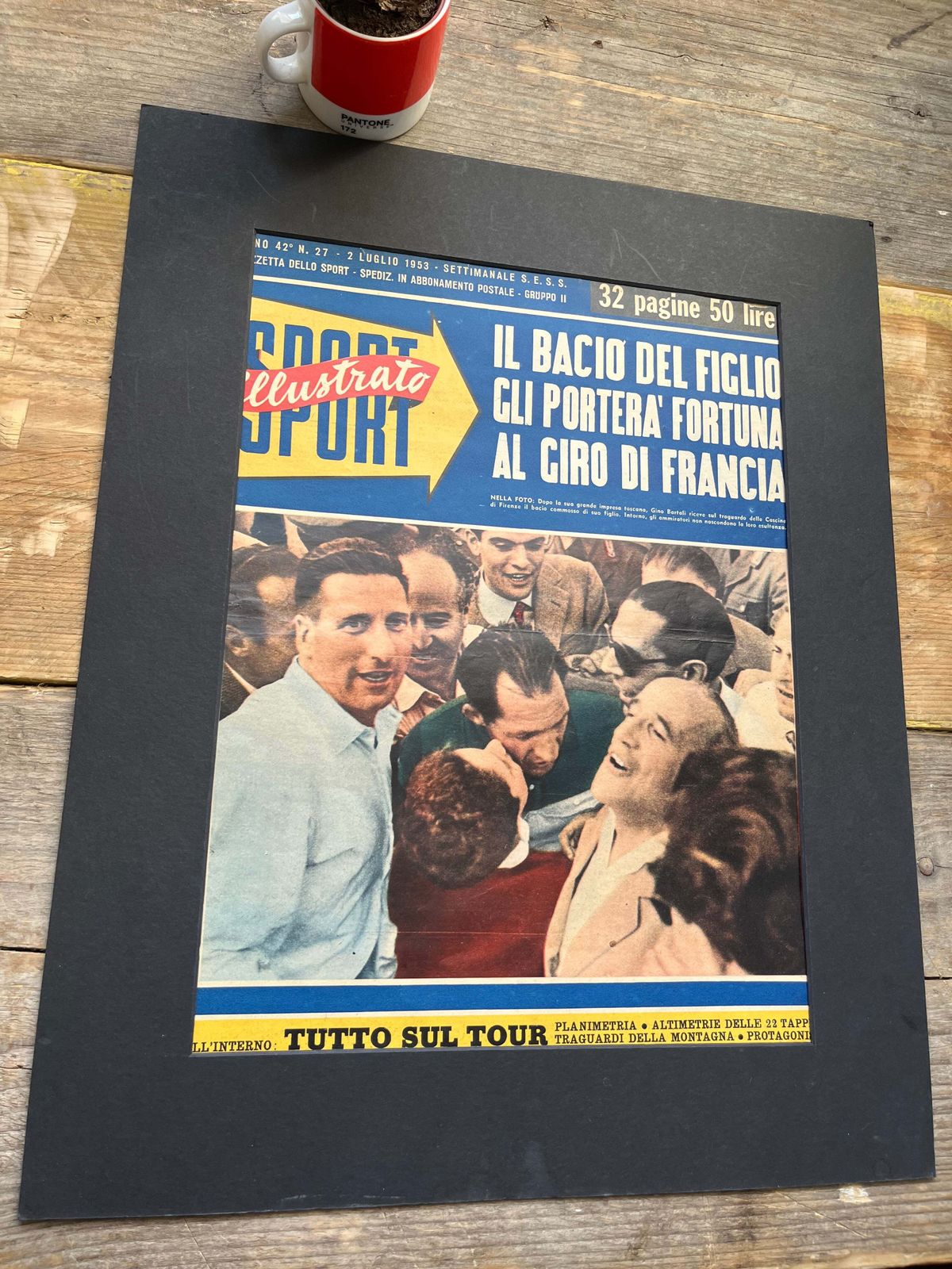 Vintage Cycling Print   Fausto Coppi / Gino Bartali 1953 photo 103.0