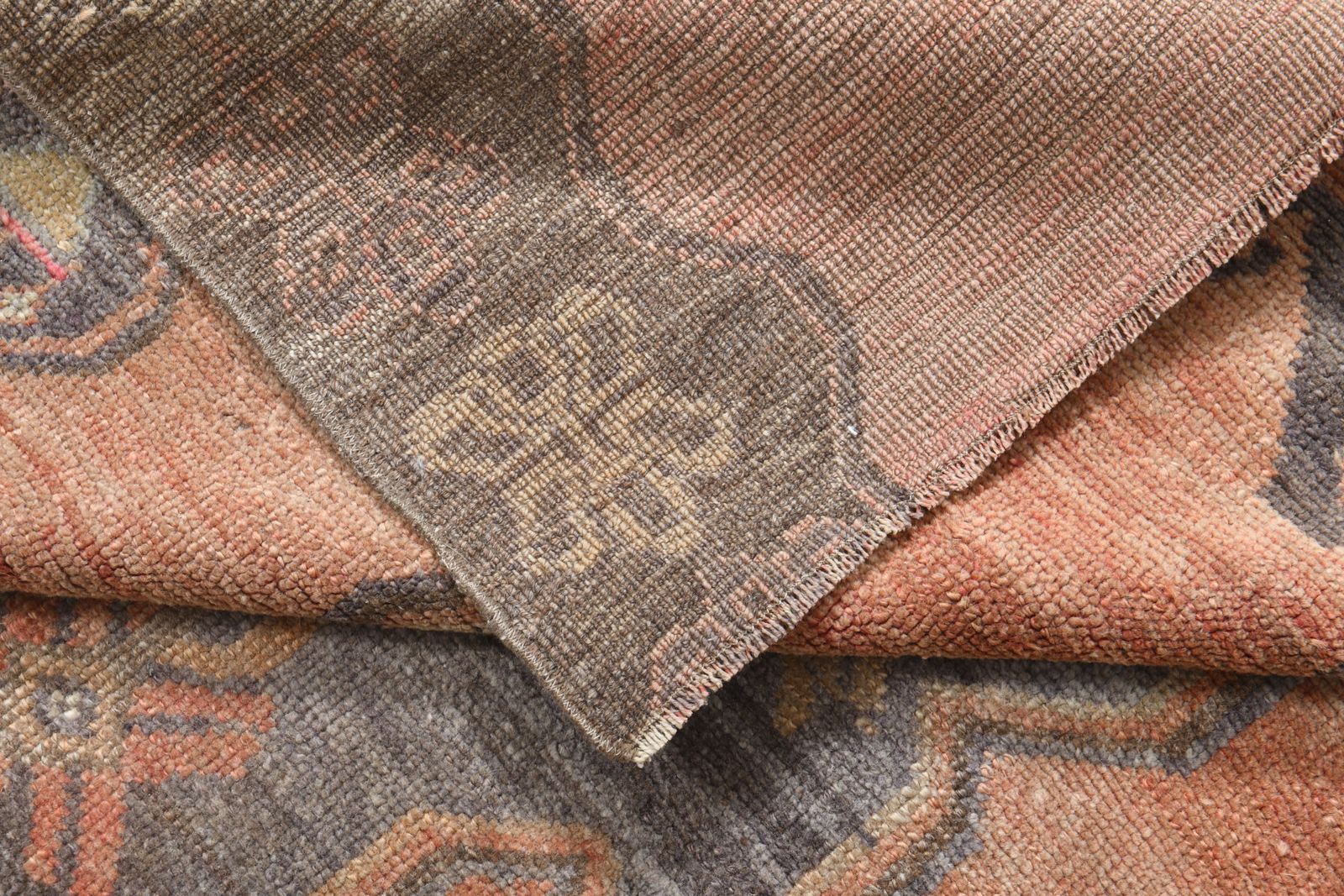 photo for sale 4'2x10'4 Ft, Orange Farmhouse Decor Vintage Turkish Runner, Washable, Kitchen Decor, Stair Decor, Hallway Rug, Wool Oushak Carpet, Handmade, Star