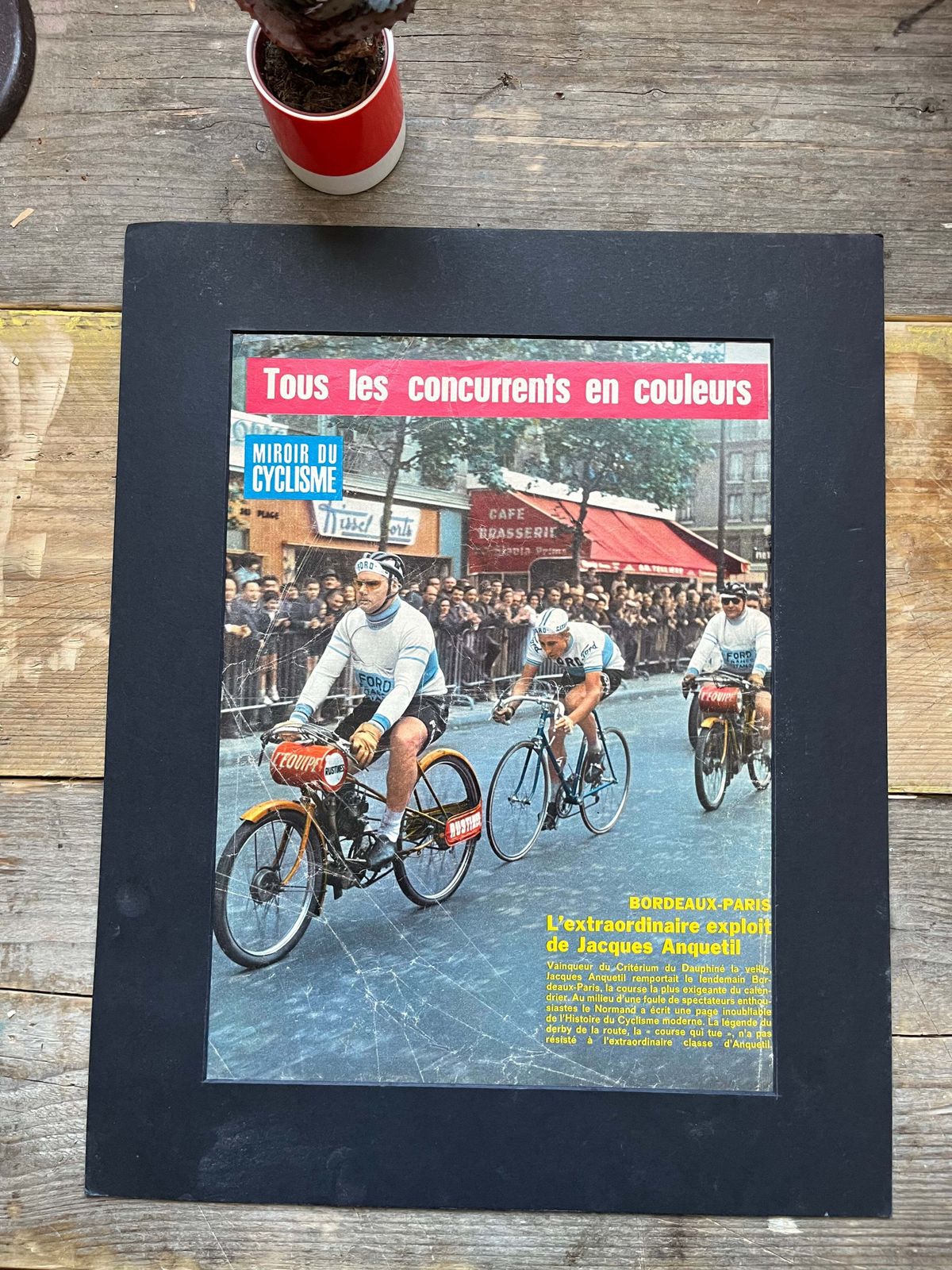 Vintage Cycling Print   Jacques Anquetil, Original Tour De France, 1965 photo 103.0