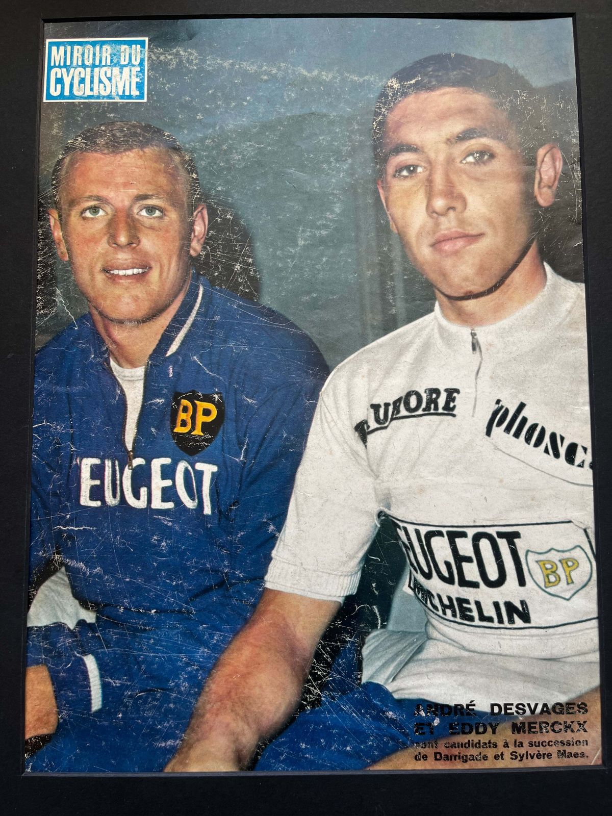 Eddy Merckx / Andre Darrigade Vintage Cycling Print C1967 photo furniture