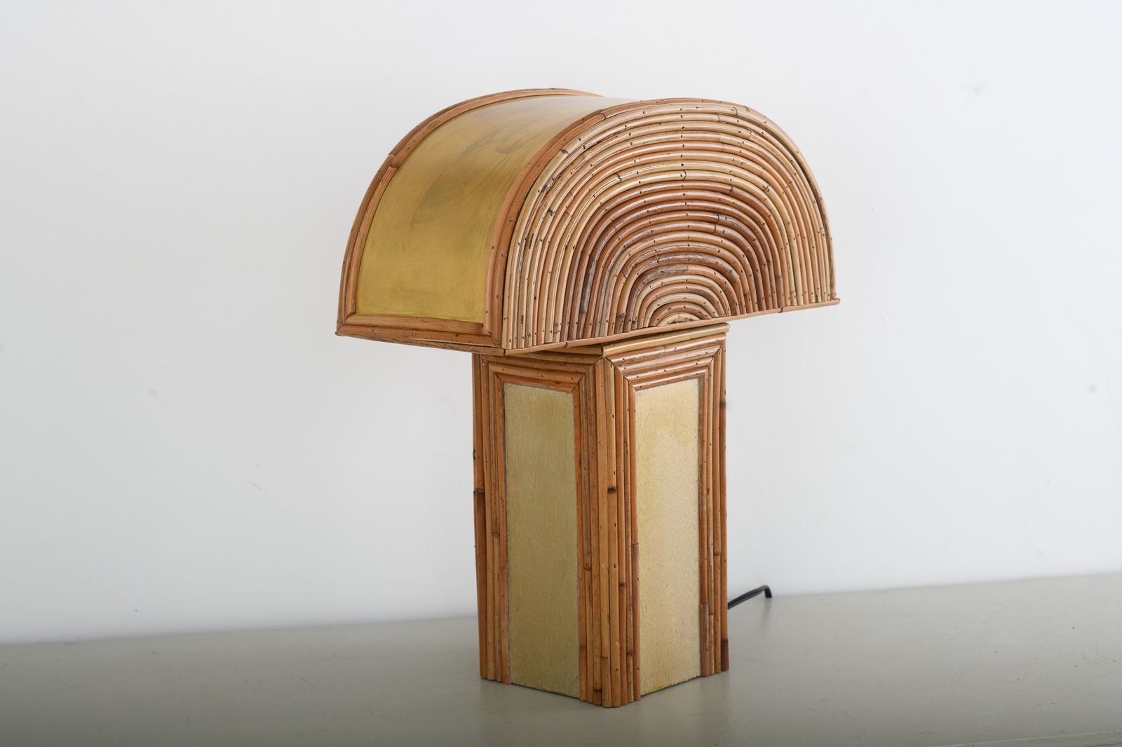 Organic Rattan Tabe Lamp, 2010s photo for sale