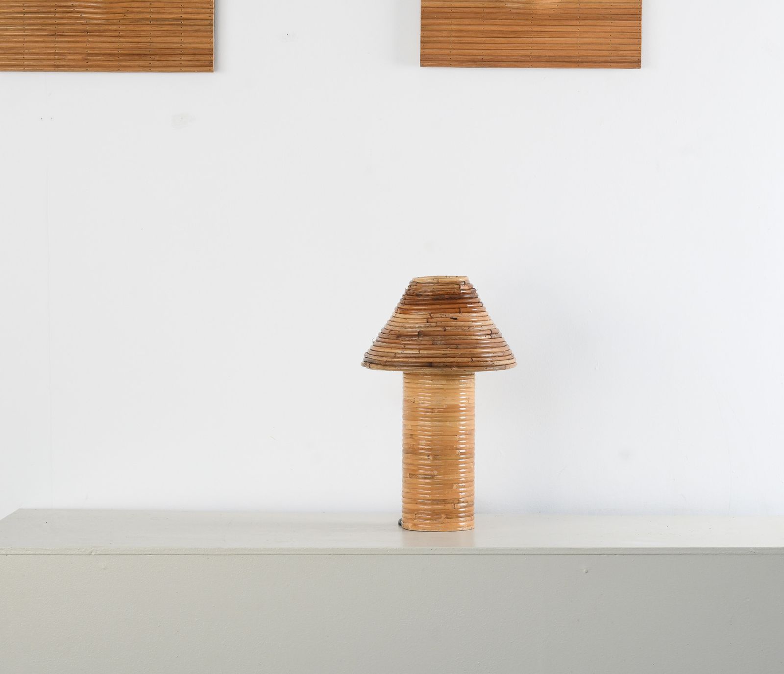 Petite Rattan Table Lamp, 2010s photo 410.0