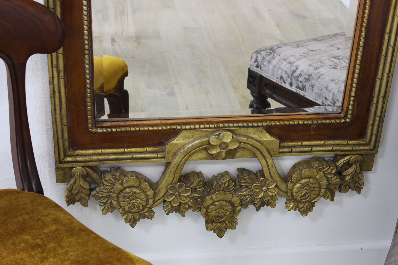 Large Antique Swedish Karl Johan Style Mirror photo buy