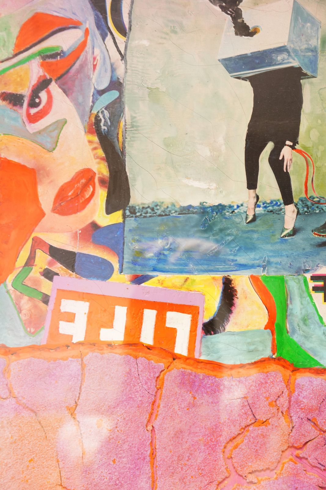 Guido Coletti: Mixed Media Collage (70s/80s)   Italian, Plexi photo Art