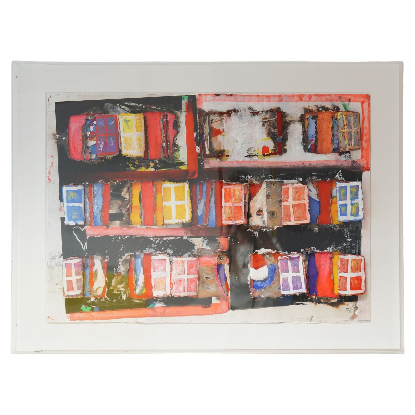 Guido Coletti: Mixed Media 'Facades' (70s/80s)   Italian Art, Plexi