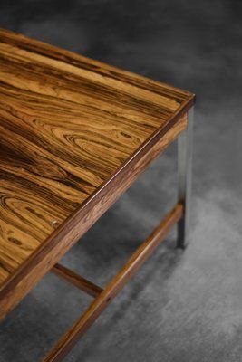 Large Vintage Swedish Rosewood And Aluminum Coffee Table From Hmb Möbler Rörvik, 1960s photo Furniture