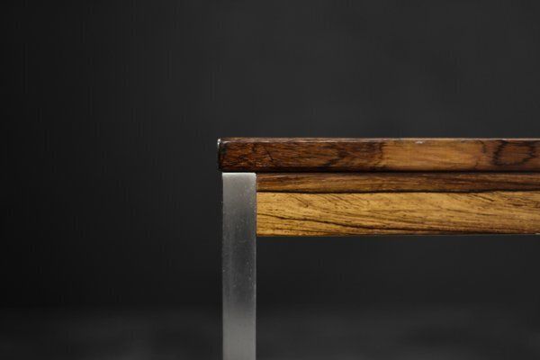 photo for sale Large Vintage Swedish Rosewood And Aluminum Coffee Table From Hmb Möbler Rörvik, 1960s