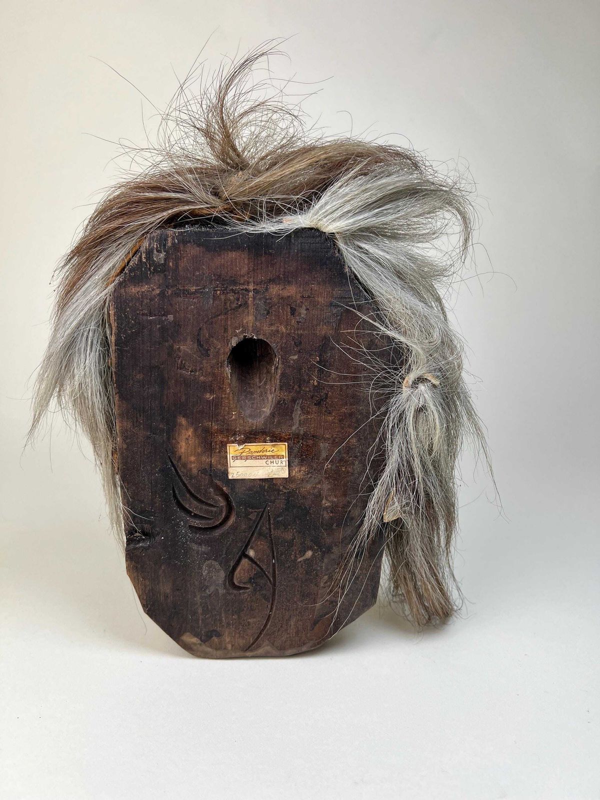 photo furniture Wood Folk Wall Mask, Traditional Wall Mask From Switzerland, Handmade Rustic Decor