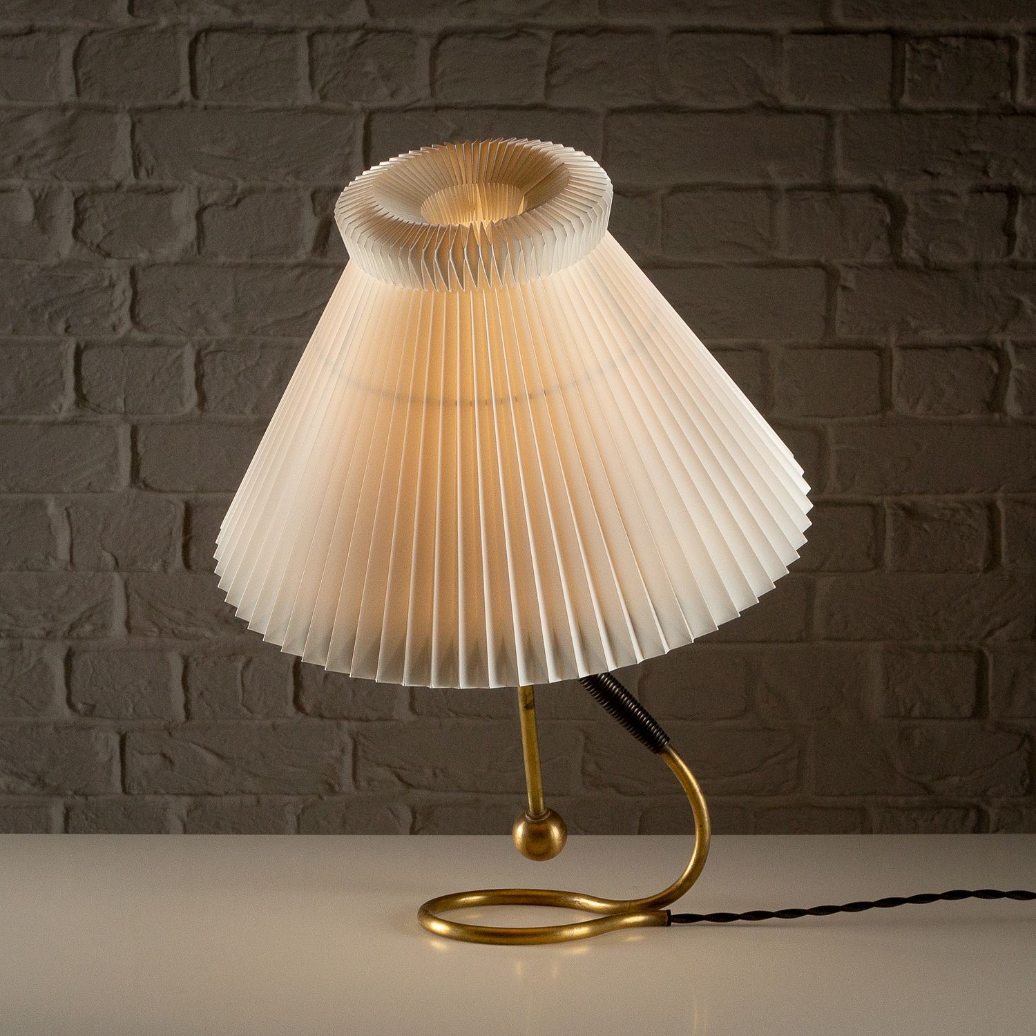 Le Klint 306 Table Or Wall Lamp In Brass By Kaare Klint, Denmark, 1960s photo furniture