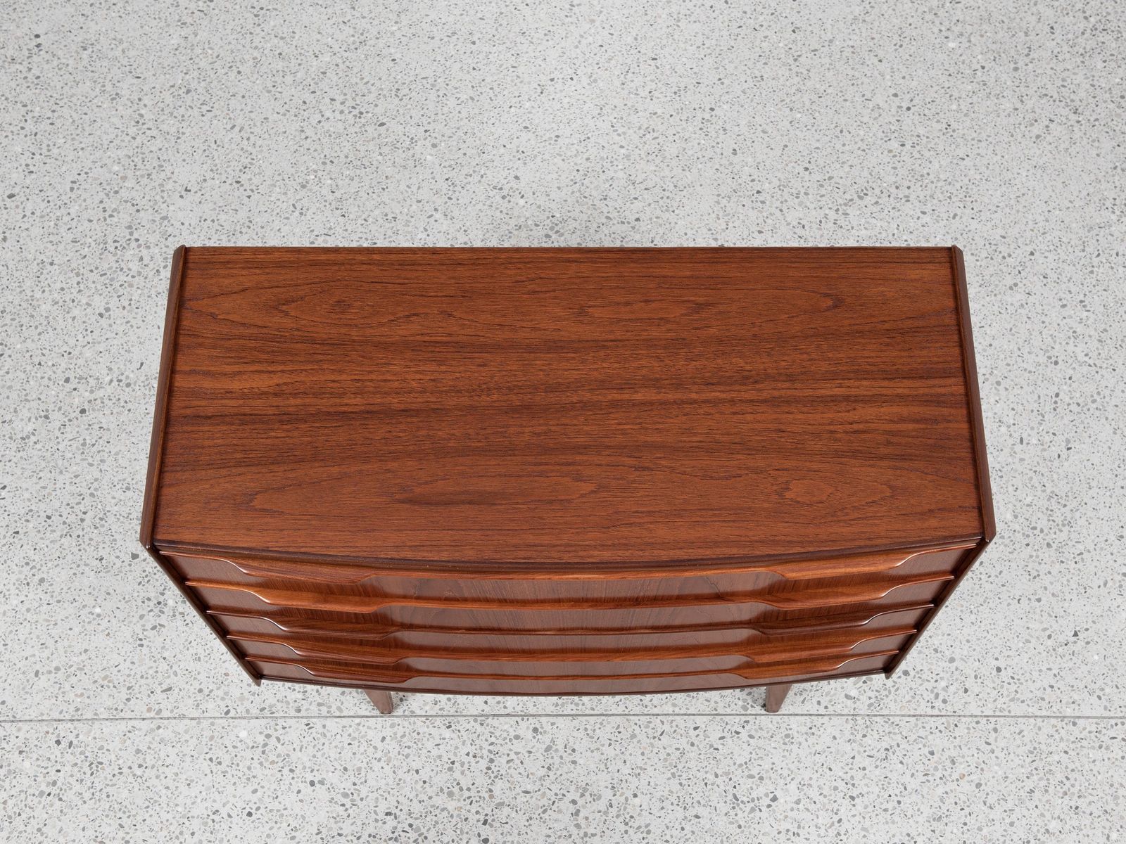 Furniture Midcentury Danish Wider Chest Of 5 Drawers In Teak 1960s photo
