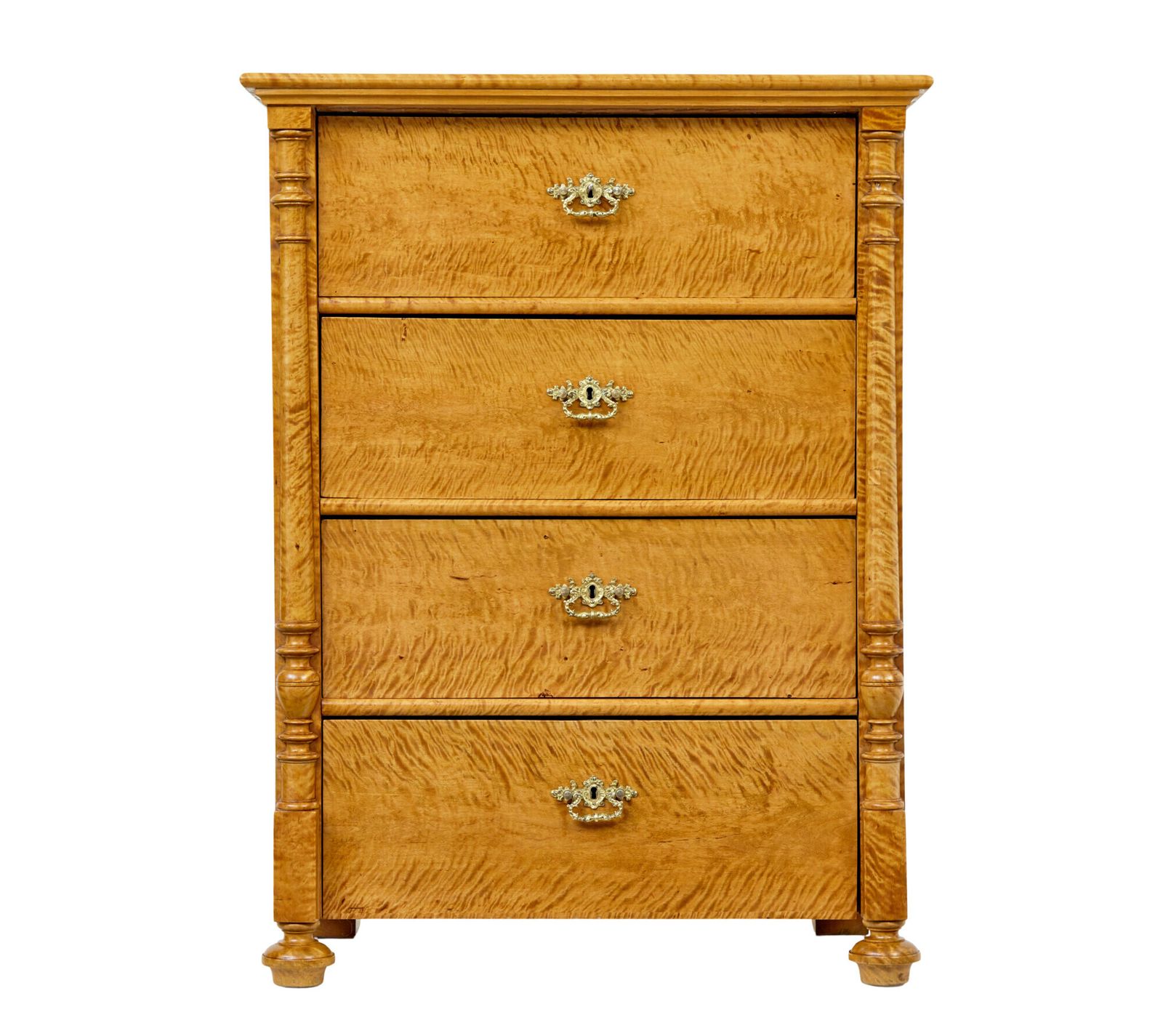 Swedish 19th Century Tiger Birch Chest Of Drawers photo vinterior