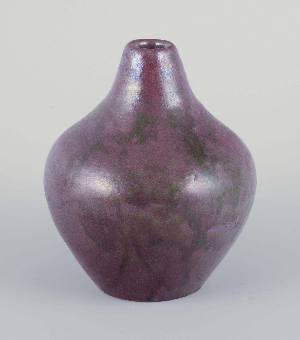 Søren Kongstrand, Danish Ceramicist. Vase In Lustre Glaze. Approx. 1920 photo for sale